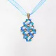 Symphony - Marissa Rhombus S-Blue Organza - 1